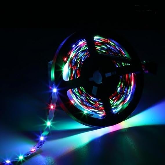 RGB Animasyonlu Cata Şerit LED 5 Mt Kendinden Trafolu Renk Değiştiren Kumandalı Çok Renkli İç Mekan [Enerji Sınıfı A]