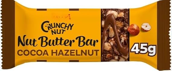 Crunch Nut Cocoa Hazelnut Nut Butter Bar 45g (Pack Of 32) "A delicious way to savor life's sweetness" For All Occasions