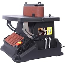 Vertical Oscillating Spindle Sander & Belt Sander, 2 in 1 Combination Woodworking Machine with Dual-Action Functionality