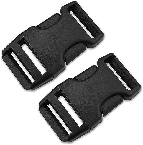 AceCamp 1inch25mm Duraflex Quick Side Release Buckle Webbing Adjuster for Backpack, Shoulder Bag, Belt, Strap Clip Replacement Repair Kit - 2Pcs