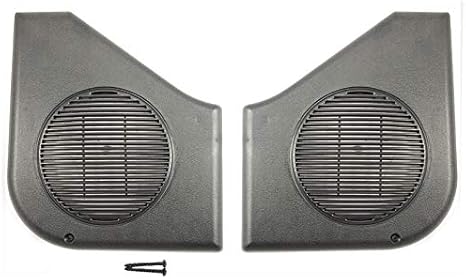 Blue Oval Industries 1987-1993 Mustang Door Panel Speaker Grills with Install Screws, Black (Pair)