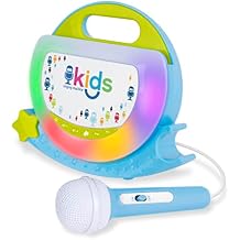 Singing Machine Kids SMK929BG Portable Sing-Along Speaker with Pre-Recorded Songs and Sound Effects, Blue/Green