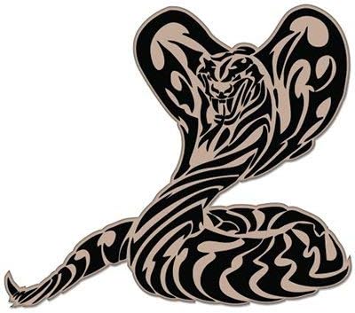King Cobra Snake Fear Tan Vinyl Sticker Bumper Sticker Decal