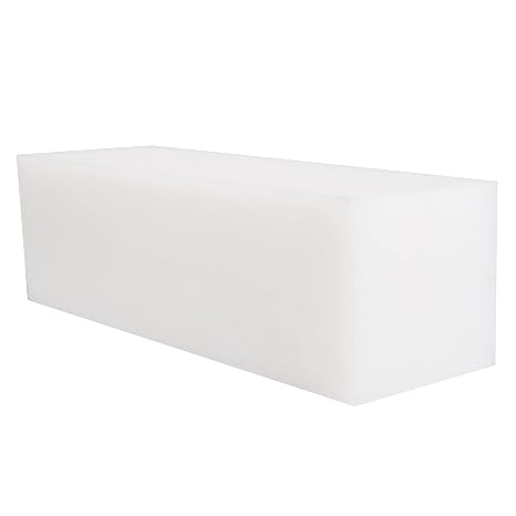 UHMW Tapping Block Ultra High Molecular Weight Polyethylene Rectangular Solid Plastic Blocks for Machining Home Improvement DIY Projects(2.4 * 2.4 * 8 in)