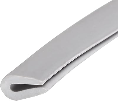 METALLIXITY Edge Trims 3M9.84Feet 1Pcs, PVC U Channel Fits 0.5-1.5mm Edge Seal Strip - for Home Doors Window, Grey