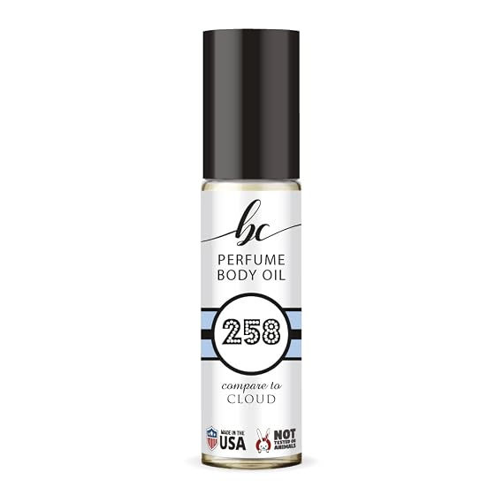 BC Perfume 258 Inspired by Cloud For Women Replica Fragrance Body Oil Dupes Travel Size Long Lasting Roll-On 0.3 Fl Oz/10ml