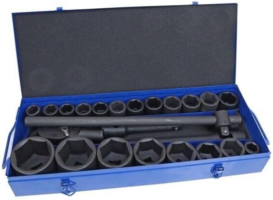 US PRO Tools 26pc Socket Set with Ratchet Set 34" & 1" Dr 21-65mm 3735