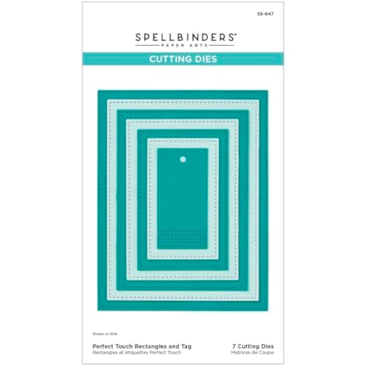 Spellbinders S5-647 Perfect Touch Rectangles and Tag Etched Dies from The Happy Hour Collection