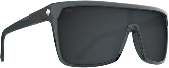 Spy+ FLYNN, Translucent Gunmetal, Happy Gray Gunmetal Spectra Mirror, Medium-Large, Sunglasses, Unisex, Adult