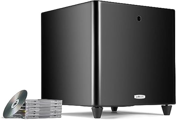 Polk Audio DSWPRO 550WI Powered 10-inch Subwoofer | Powerful 200-Watt Amp | Multiple Placement Options, Can be Placed Inside Cabinets | Easy Integration with Home Theater Systems | Night Mode