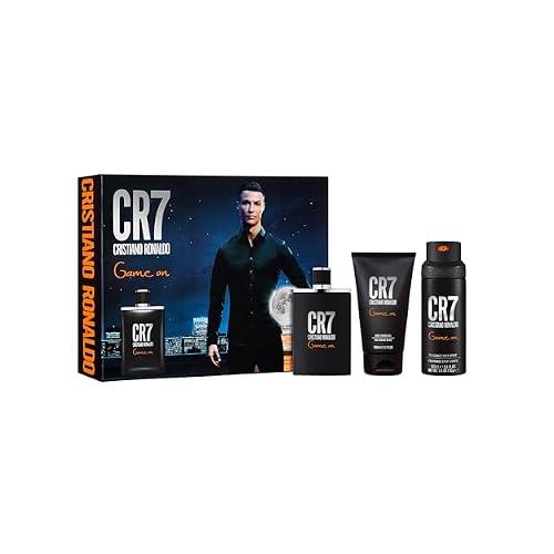 Game On by Cristiano Ronaldo for Men - 3 Pc Gift Set 3.4oz EDT Spray, 5.1oz Shower Gel, 4.1oz Body Spray