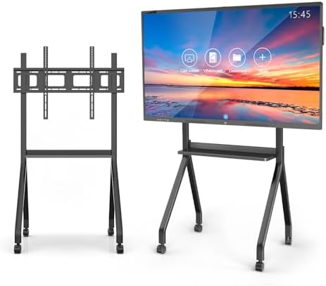 65 Smart Board, 4K UHD Touchscreen Display Electronic White Board Built in Ultra High Definition Camera Open App Ecosystem, Interactive Whiteboard for for Business Office Classroom Home (Board+Stand)