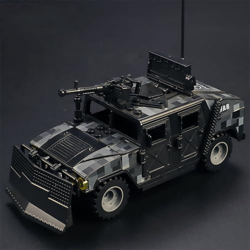 Military Vehicles Building Blocks Sets Compatible with Lego, Military Off-Road Vehicle Set, Army Model Kit, STEM Toys for Boys, Kids, and Teens Ages 8-14Black