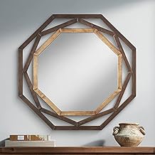 Uttermost Two-Tone Bronze 32" Openwork Octagonal Wall Mirror