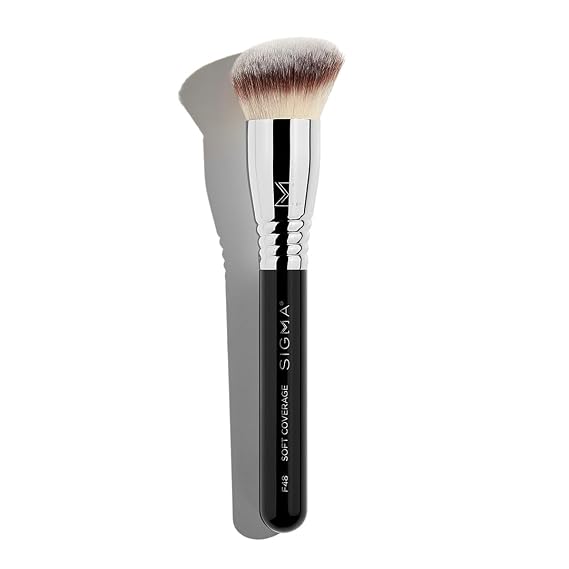 Sigma Beauty F48 Soft Coverage Brush - Dense Angled Foundation Makeup Brush