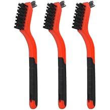 Nylon Cleaning Brushes with Ergonomic Handle for Tight Spaces, Auto Detailing Brush Set for Cleaning Dust in Holes(3 Pack)