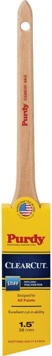 Purdy 144080115 Clearcut Series Dale Angular Trim Paint Brush, 1-1/2 inch, Natural