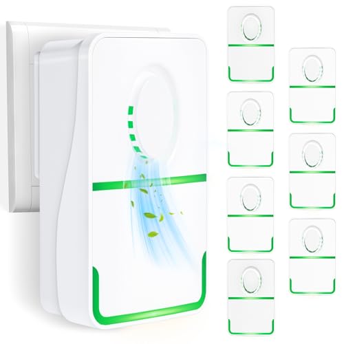 8Pack Air Purifier Plug In,2026 Negative Air Ionizer for Home Use,Mini Filterless Mobile Air Cleaner with Green Light for Odor,Smoke Dust,Pets,Quiet Operation Air Freshener for Home,Kitchen,Office