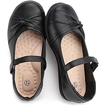 Hawkwell Girl's School Uniform Mary Jane Flats Dress Shoes