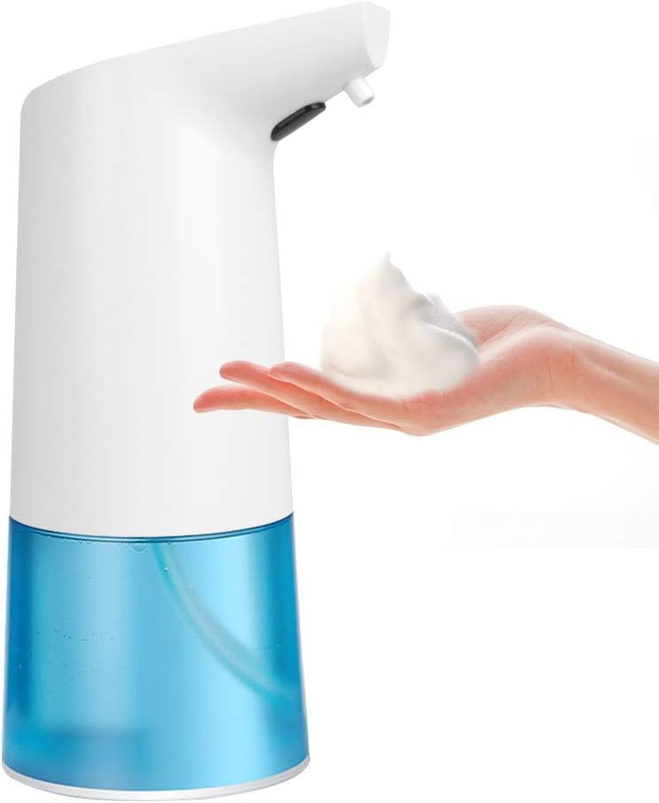 mixigoo Automatic Touchless Soap Dispenser 400ML - 14 OZ Liquid Dispenser IP65 Waterproof Electric Soap Dispenser for Kids,Adults, Kitchen White