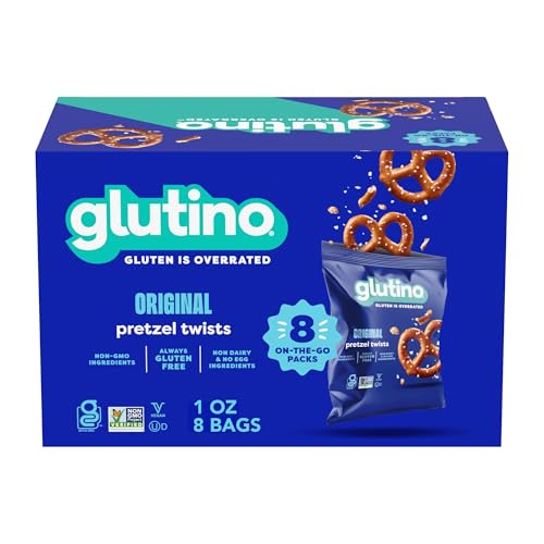 Glutino Gluten Free Pretzel Twists, Gluten Free Snacks, 1 oz. 8-Count Packaging May Vary