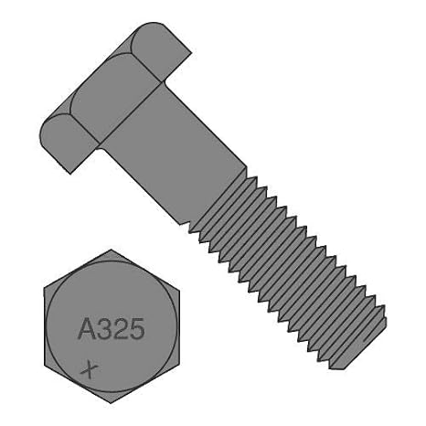 5/8"-11 x 7 Heavy Hex Bolts, A325 Steel, Plain Finish, 200 Pack