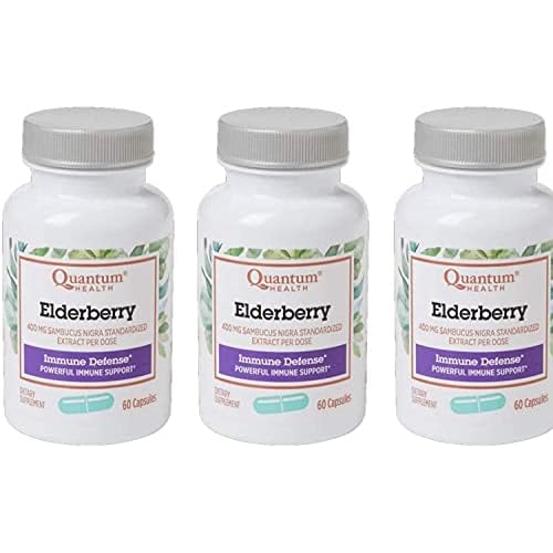 Quantum Health, Elderberry Extract Capsule, 60-Count Packages Pack of 3