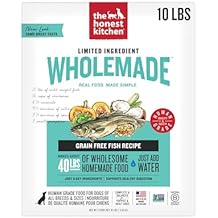 The Honest Kitchen Human Grade WholemadeTM Dehydrated Limited Ingredient Dog Food, Fish 10 lb Bag (makes 40lbs)