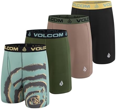 Volcom Mens Boxer Briefs Poly Spandex Performance Boxer Briefs Underwear