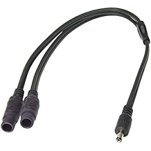 Tecmate Optimate Cable O-45, Y-Splitter, DC2.5mm Plug in to 2 x DC2.5mm Socket Out