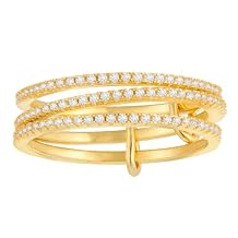 espere Thin Band Ring | Trio Band Rings Set Connected Stacker | Gold Linked Spinner Ring | Multi Link Connected Ring | Trinity Link Ring