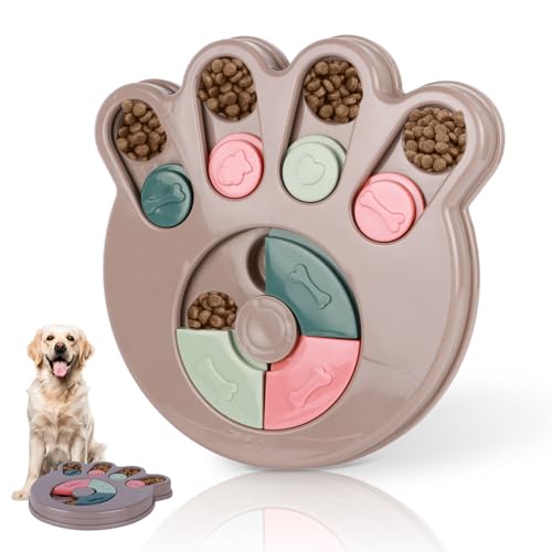 Interactive Dog Puzzle Toy & Slow Feeder Bowl - Puppy Chew Toys for Boredom Relief, Mental Stimulation, Aggressive Chewers,Dog Puzzle Toy