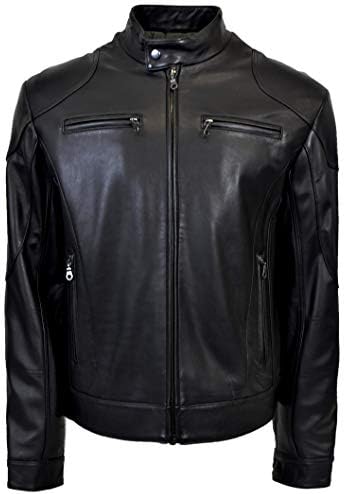 Victory Outfitters Men's Genuine Leather Classic Racing Jacket