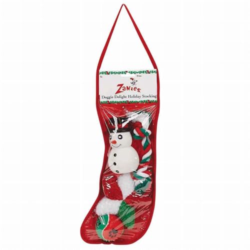 Zanies Doggie Delight Holiday Stockings Festive Holiday Toys for Dogs , 14