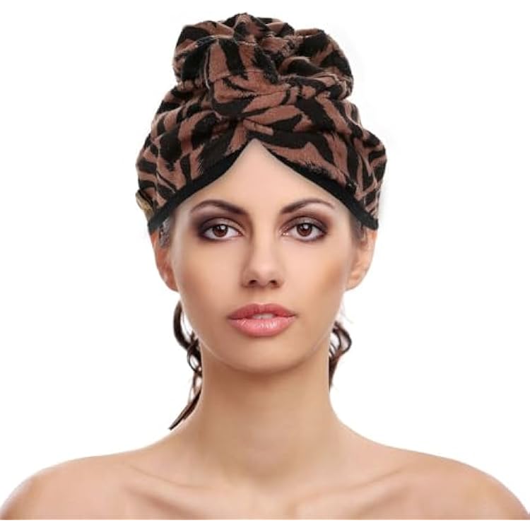 MAD Beauty Disney Lion King Reborn Hair Turban | Animal Print Design | Quick Drying | Gentle & Soft Towelling Fabric for Disney Fans