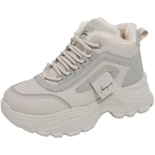 Winter Women's Fashion Sneakers,High-top Sports Women's Shoes, Autumn and Winter Boots, Thick-Soled High-Heeled Short Boots