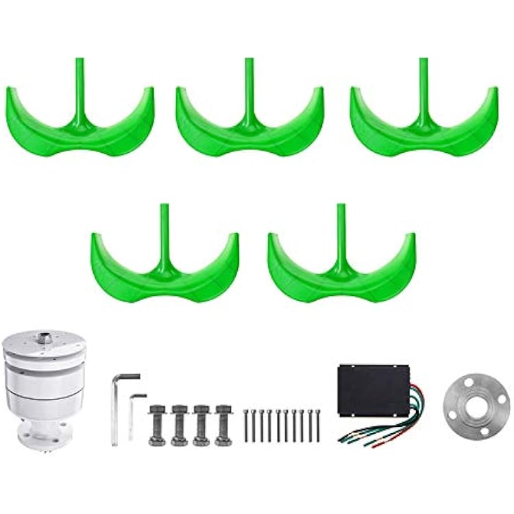 SISHUINIANHUA Wind Generator 4500W4000W 5 Blades Generator 122448V Lantern Wind Turbines Vertical Axis for Household StreetlightController,4500w,12v