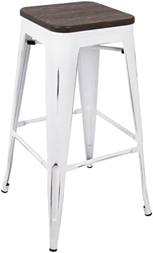 LumiSource Oregon Bar Stool, Bar Chairs, Bar Stools Set of 2