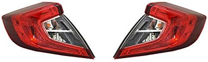 Rareelectrical New Outer Pair Of Tail Lights Fits Honda Civic 2016-2017 | 33500-TBA-A01 HO2804110
