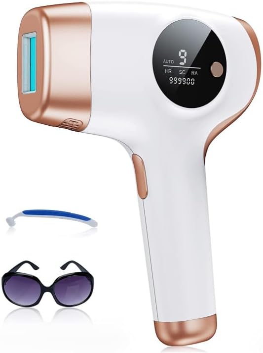 3-in-1 IPL Laser Hair Removal, 9-Level 3-Mode Adjustable Ice-Cold Hair Remover, LCD Touchscreen 999,900 Flashes Hair Removal for Women & Men, Suitable for Body, Face, Bikini Line1