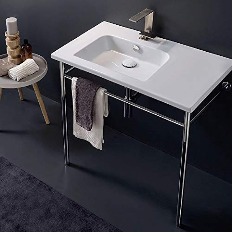 Scarabeo 5211-CON-One Hole Bathroom Sink, One Size, White