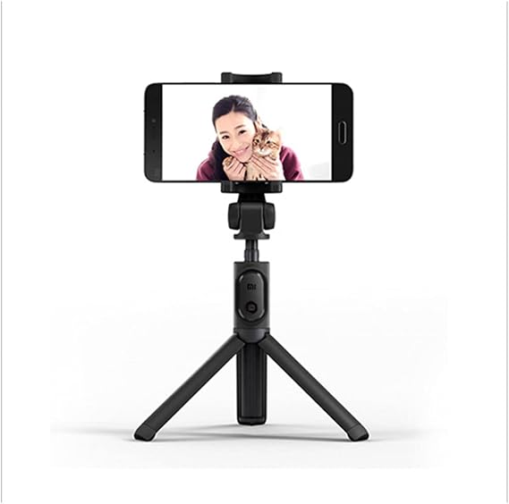 Original Xiaomi Selfie Stick, Foldable Tripod Selfie Stick Bluetooth Remote Control Selfiestick with Wireless Shutter for iPhone/Xiaomi/Huawei/Asus iOS Android Phone (Black)
