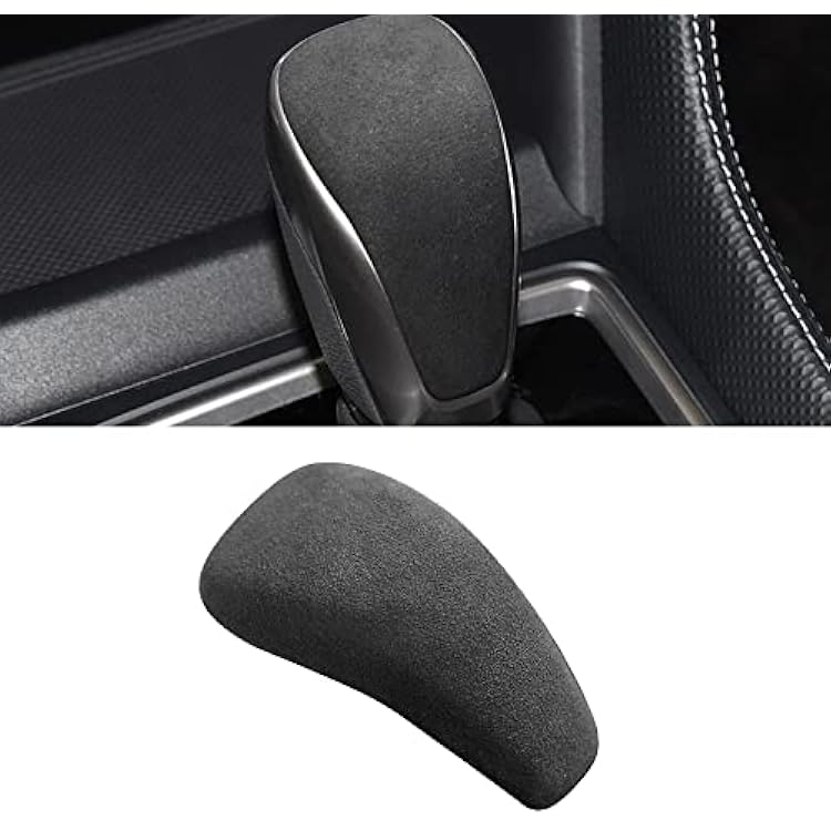 Car Gear Shift Knob Cover Protector, for Subaru Forester 2019-2023 XV Crosstrek 2018-2023 Outback 2021-2023 Impreza 2017-2021, Dark Gray Suede Gear Top Sticker