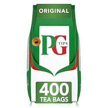 PG Tips Original Black Tea Bags Bulk Flavourful & Full-bodied Perfect Flavour Release 400 Plant Based Biodegradable Teabags