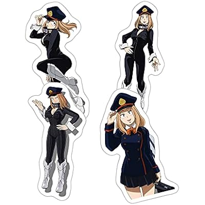 Alexiss MHA Camie Utsushimi Maboromicamie Cool Girl Pack 4Pcs MHA Sticker for Watter Bottles, Phone, Laptop, Skateboard, Car, Pack 4 Pcs Size 3