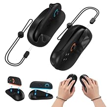 EJGAME Ergonomic FPS Gaming Mouse Grip Compatible with Nintendo Switch 2 JoyCons, Mini Portable Mice for Pokemon Pokopia Game Accessories,2 Pack (Black)