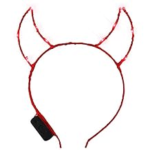 FlashingBlinkyLights Starlight Devil Horns Red LED Light Up Headband