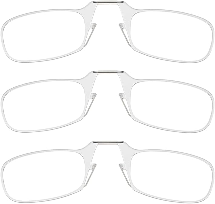 ThinOptics Multi-Pack Reading Glasses - Slim Armless Pocket Readers - 3 Pack Clear, 2.5x