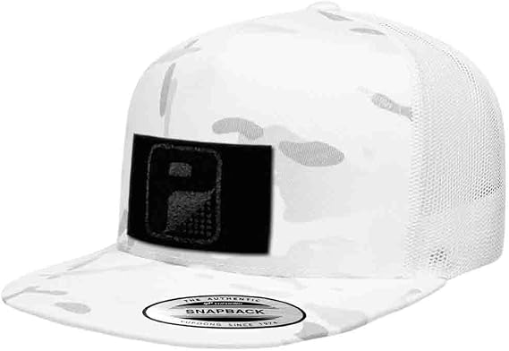 Pull Patch Camo Flat Bill Tactical Snapback Trucker Cap with Loop Surface