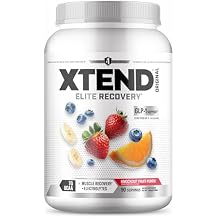 Xtend Original BCAA Powder, 7g BCAAs and 2.5g L-Glutamine for Muscle Recovery Hydration and Lean Muscle, Sugar Free Intra and Post Workout Drink with Electrolytes, Knockout Fruit Punch, 90 Servings